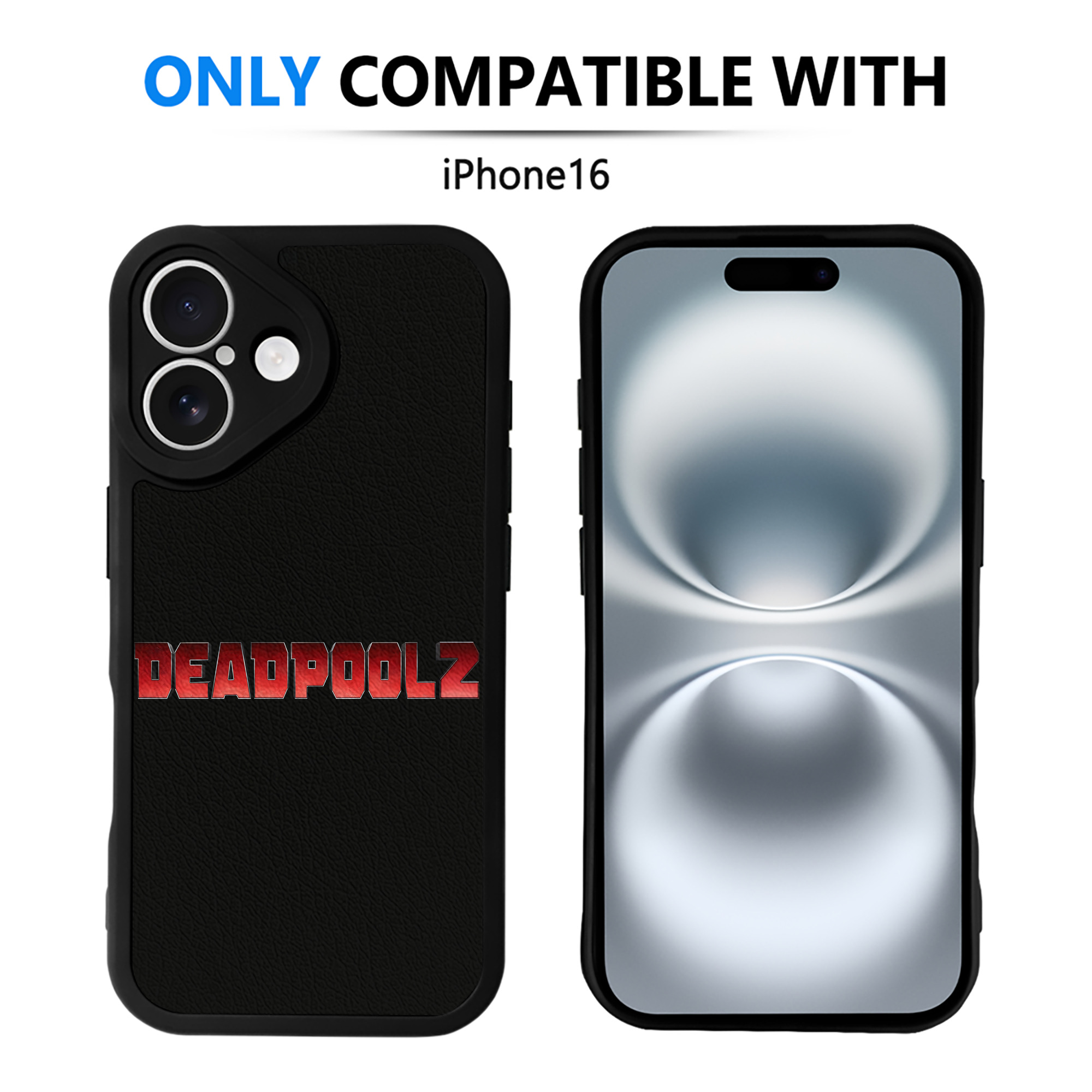 （画像用） Deadpool デッドプール 【iPhone 16シリーズ対応】シリコンスマホケース（レザー調） 材質：シリコン